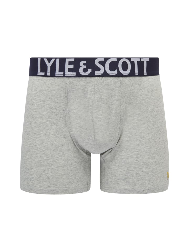 Lyle & Scott Trunks 3-Er Set in Türkis/Meliertes Hellgrau/Dunkelblau günstig kaufen