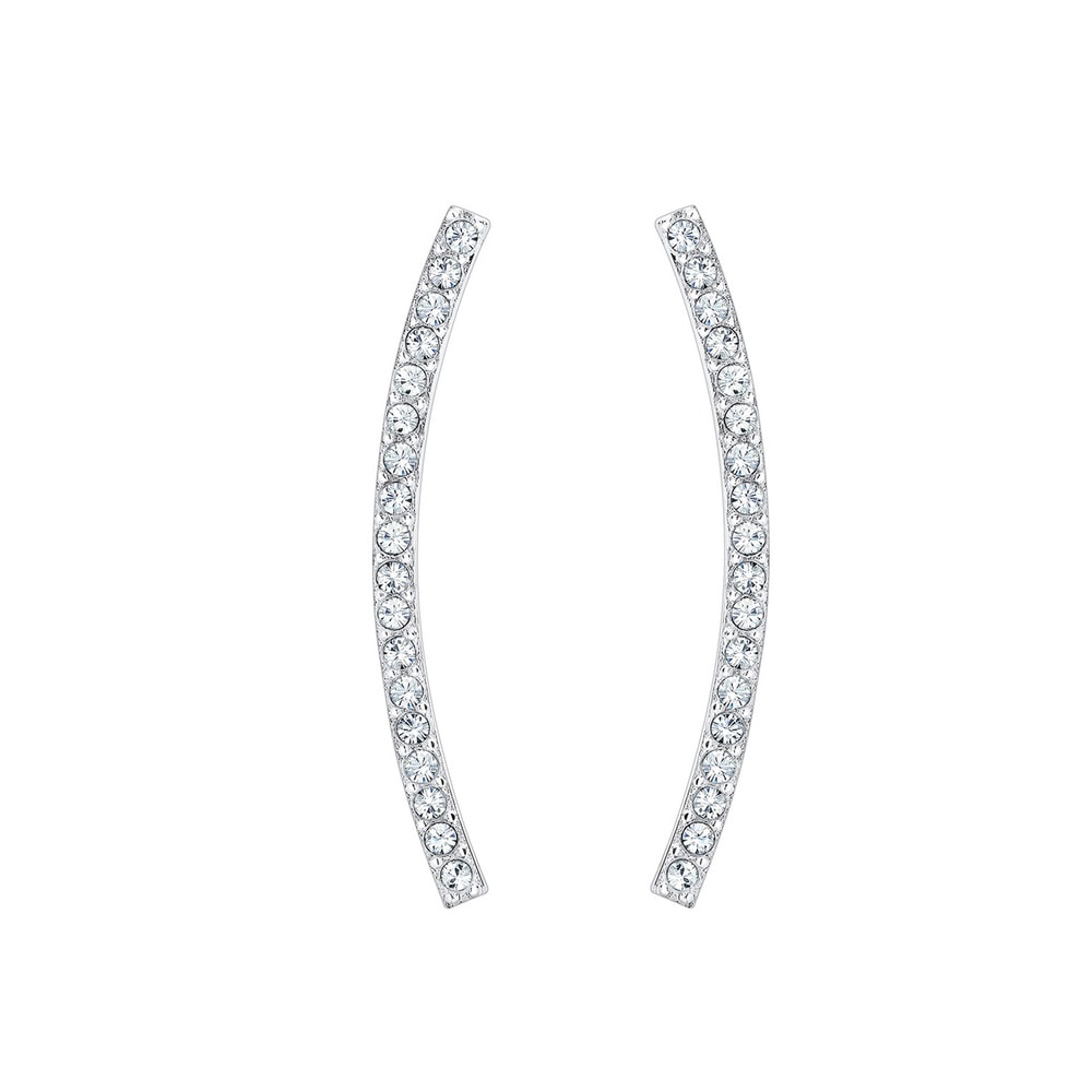 Elli Elli Boucles d'Oreilles Tropfen Geo Trend Kristalle 925 Sterling Silber Boucles d'oreilles