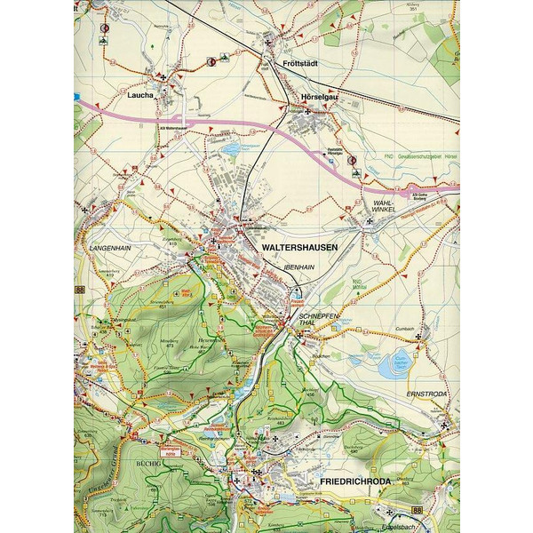 Gotha, Inselsberg und Umgebung 1 : 35 000 - Wanderkarte
