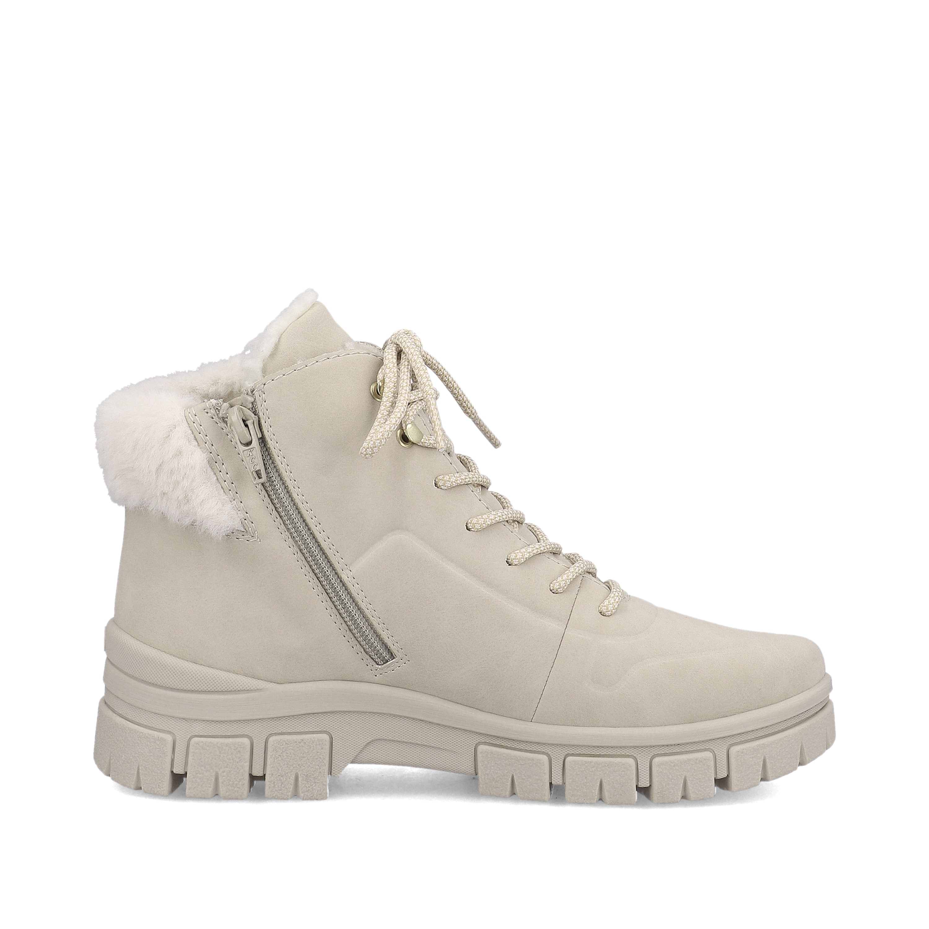 Rieker Damen Schnürstiefel hellbeige