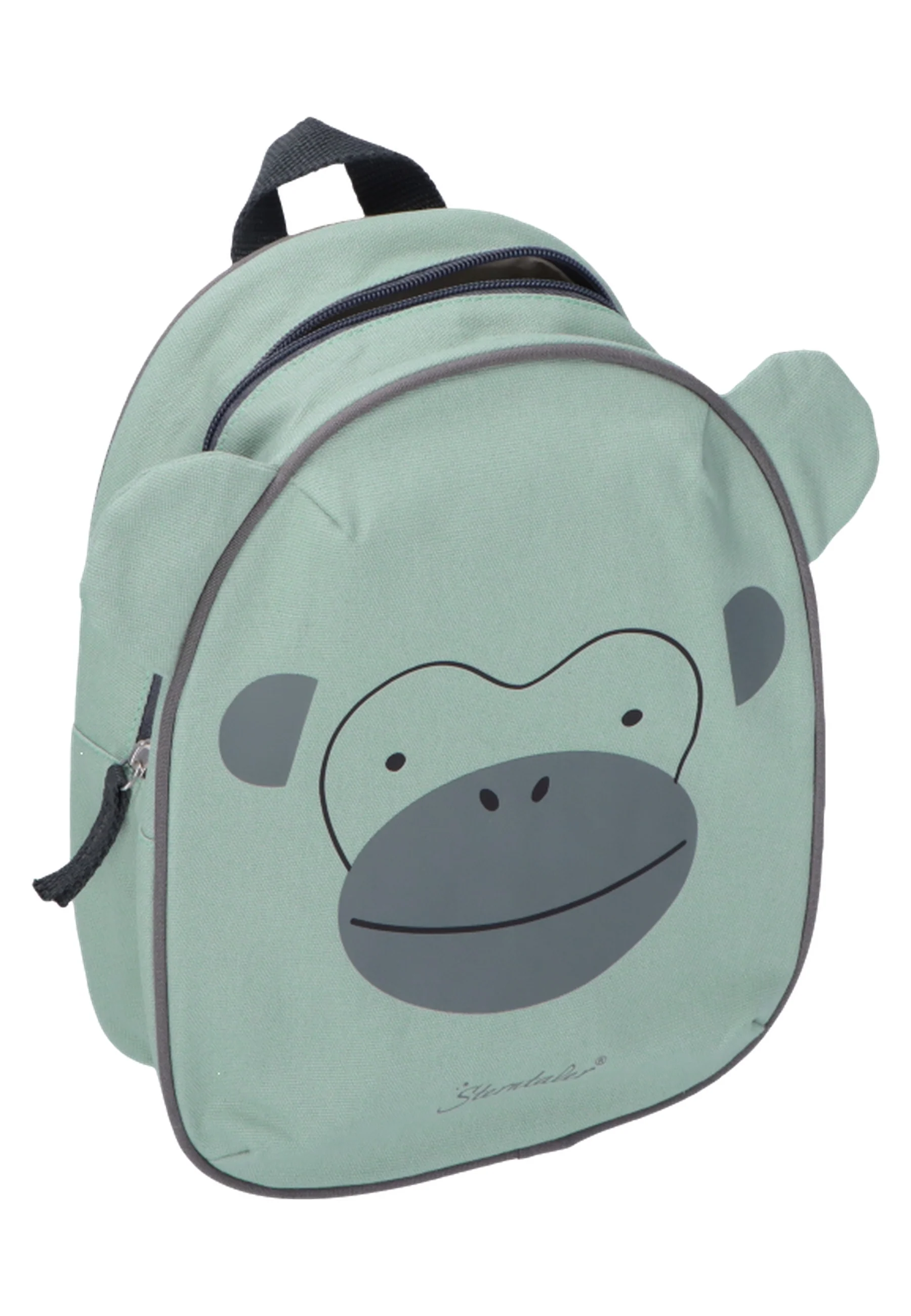 Rucksack Affe Albert in grün mit 3D-Ohren, 4,5L