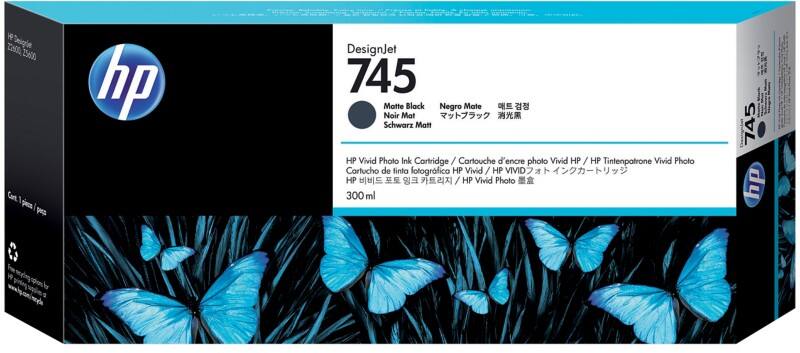 HP 745 Original Tintenpatrone F9K05A Mattschwarz