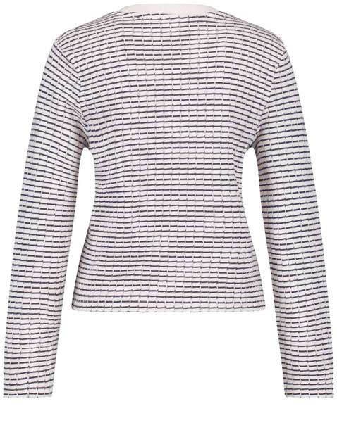 Pullover mit Ringelmuster und Struktur