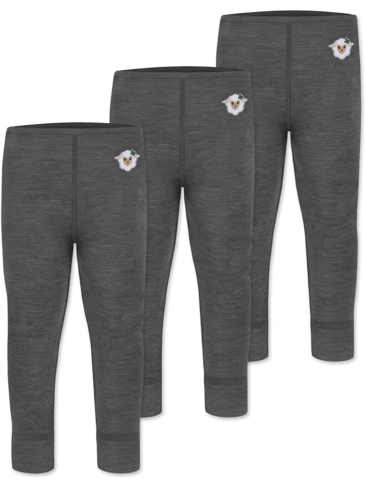 Normani Outdoor Sports 3er Pack Baby Merino Lange Unterhose „Tutira