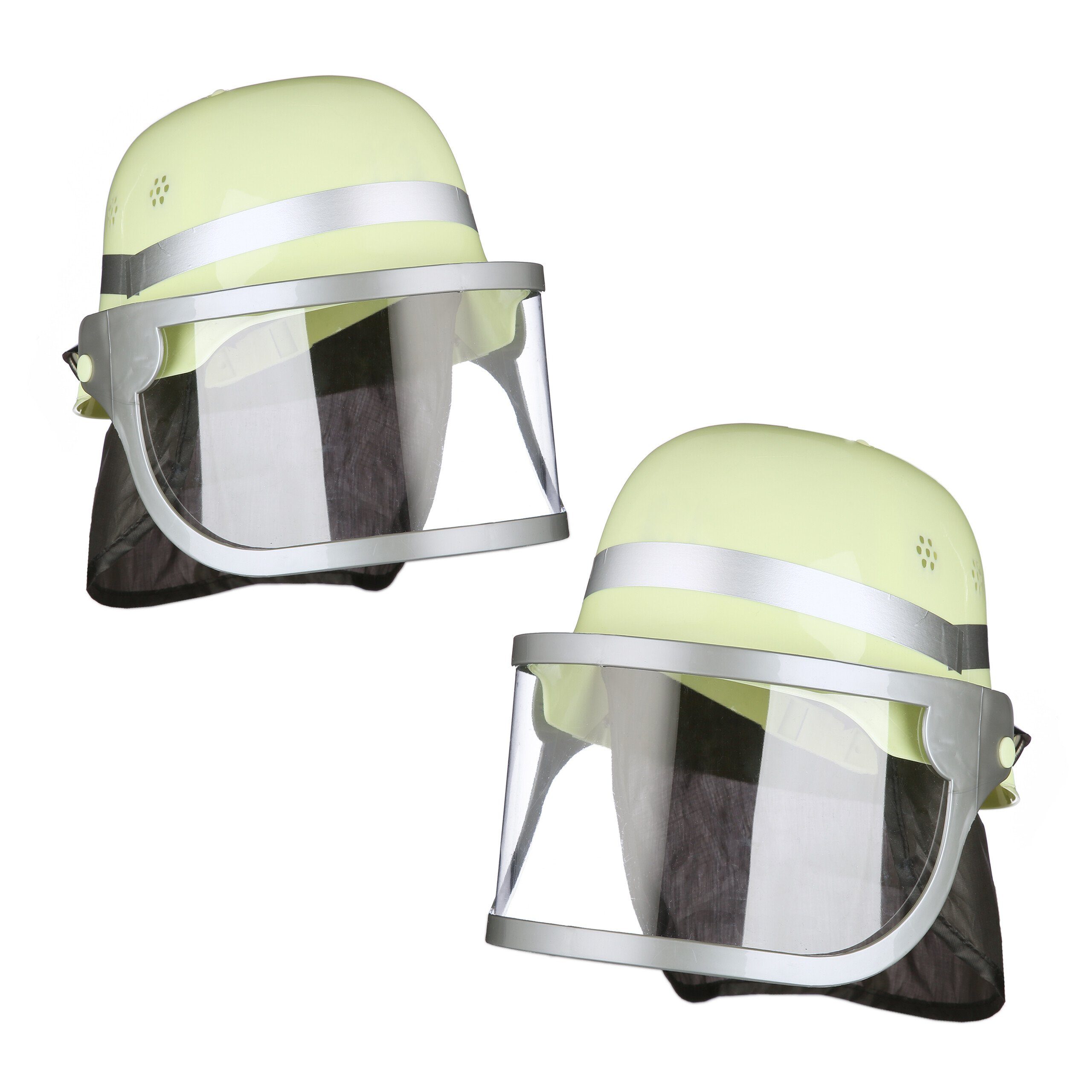 relaxdays Feuerwehrhelm Feuerwehrhelm für Kinder im 2er Set