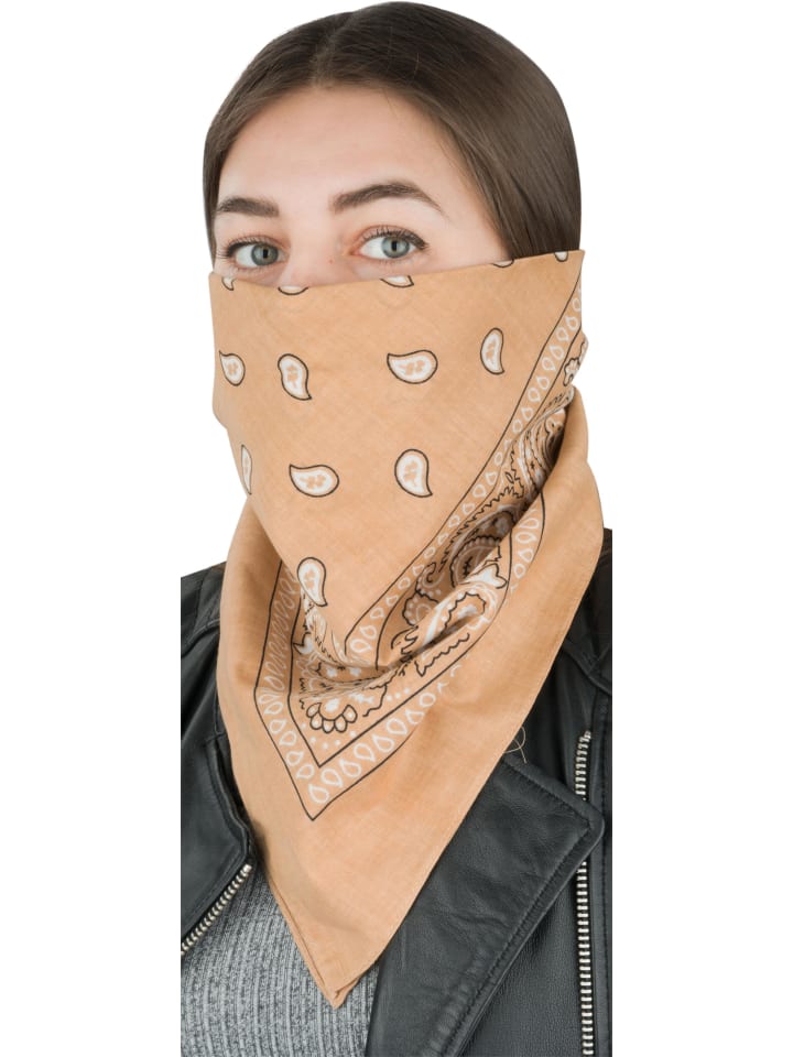 Normani Outdoor Sports 3 Bandana Kopftuch in Beige/Schwarz günstig kaufen onesize