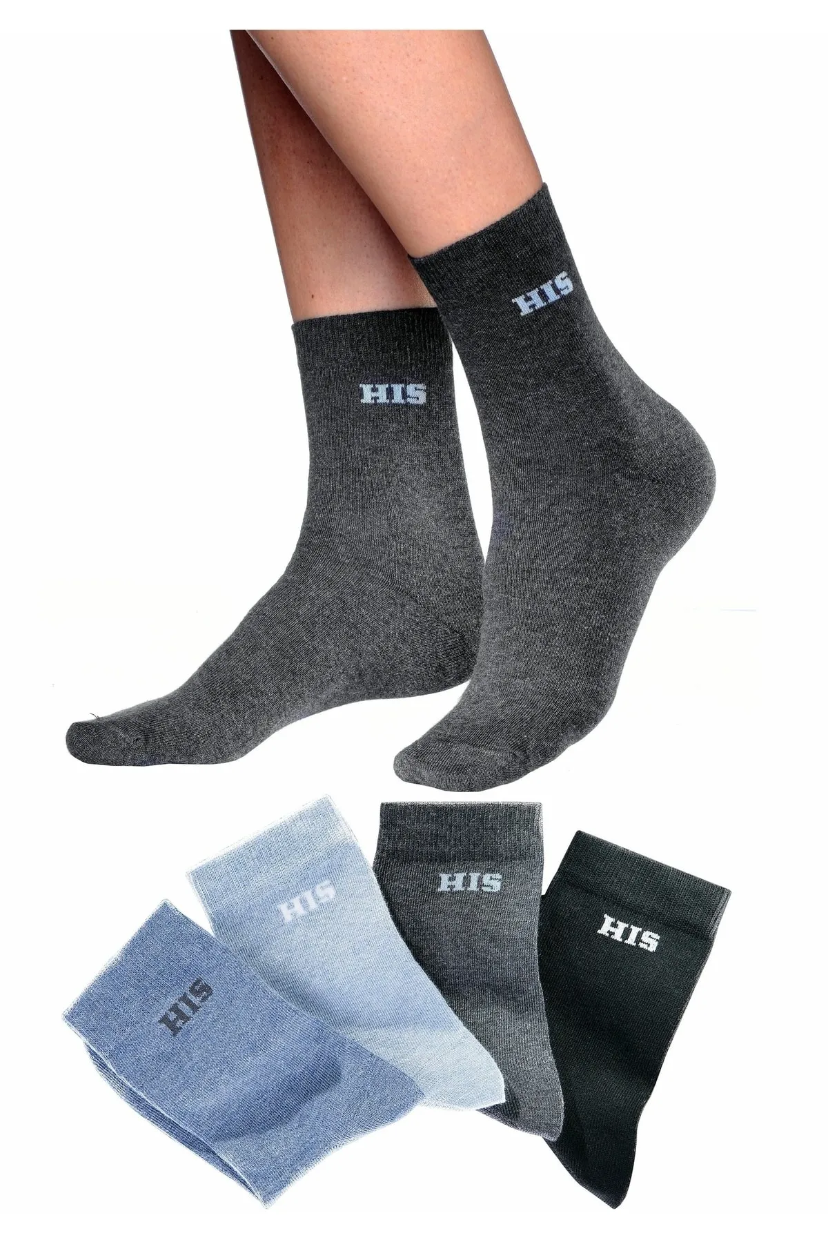 HIS  Socken - Blau - Unifarben
