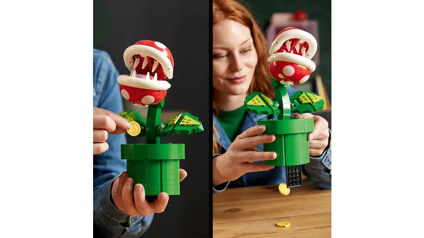 LEGO Super Mario 71426 Piranha-Pflanze Set, bewegliche Figur als Deko