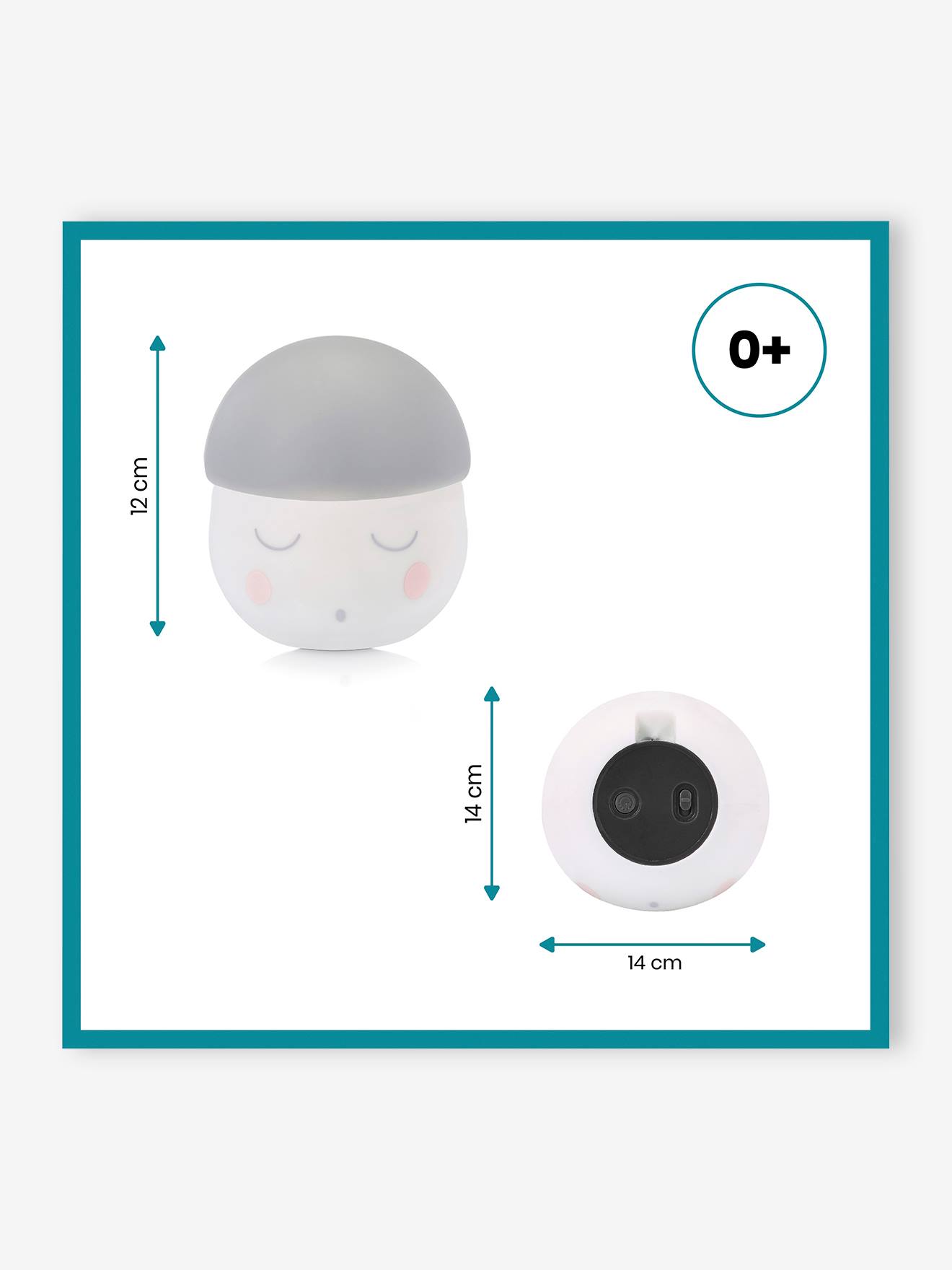 Veilleuse nomade BABYMOOV Squeezy blanc/gris
