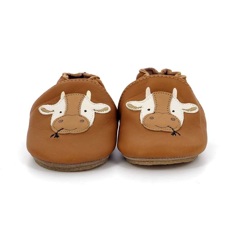 Chaussons cuir tannage vegetal Funny Cow Crp