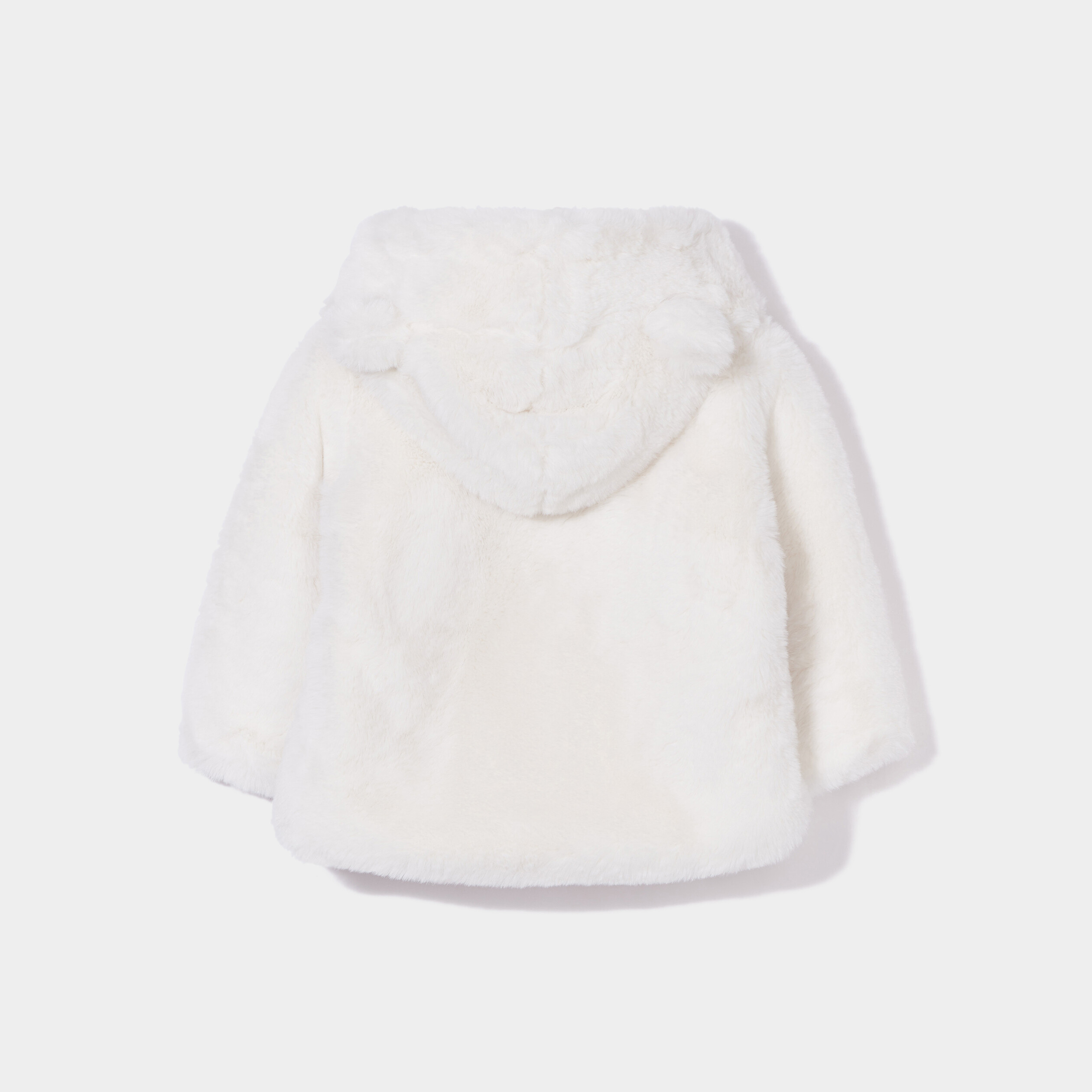 Veste à capuche imitation fourrure blanc bébé fille | La Halle