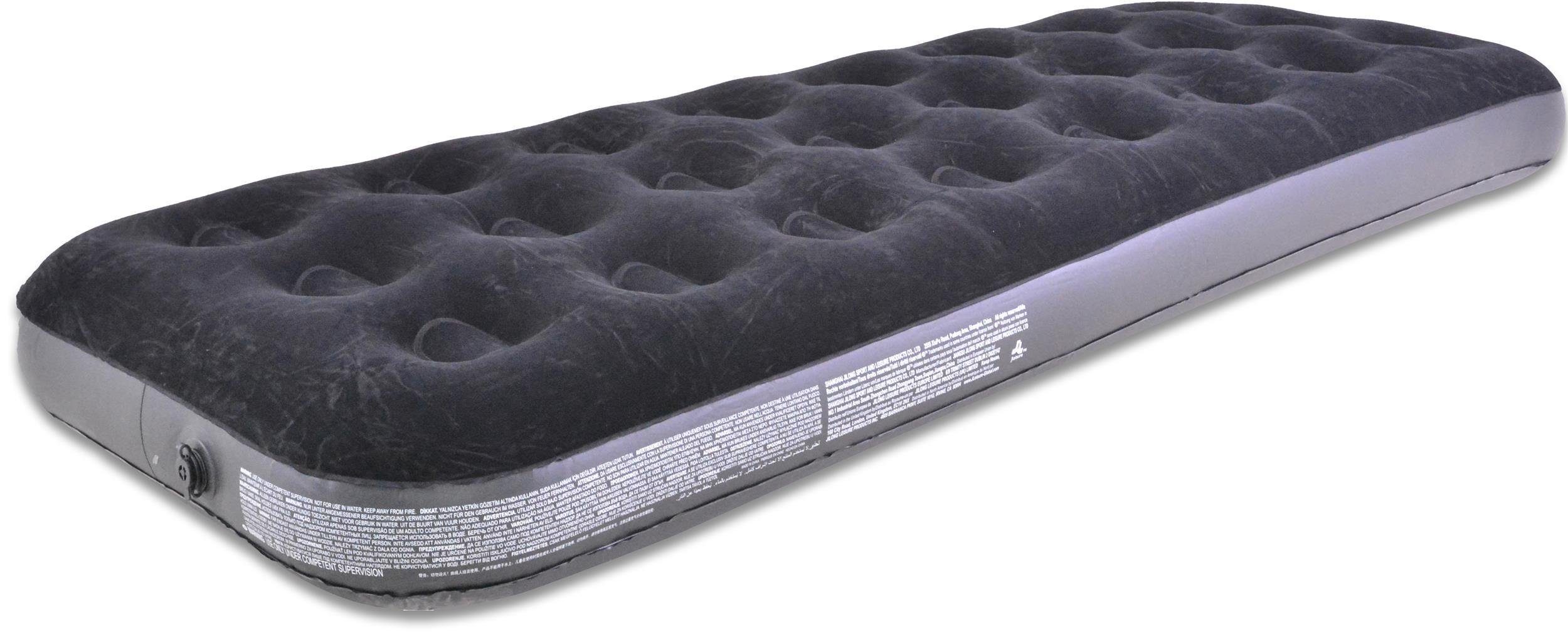 Avenli Luftbett Avenli aufblasbares Luftbett / Campingmatratze schwarz 191x73x22 cm, (Luftmatratze für 1 Person), Gästebett mit beflockter Oberfläche