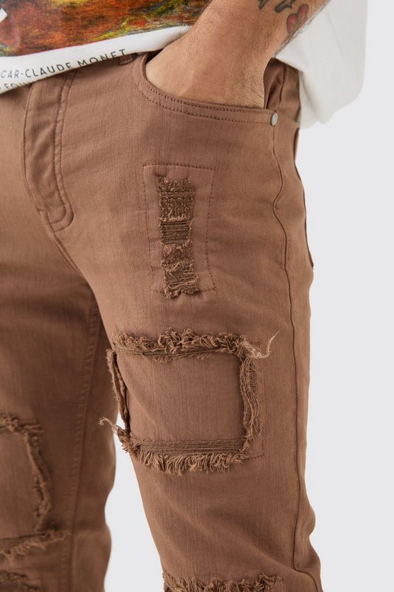 Zerrissene Skinny Stretch Jeans mit Rissen