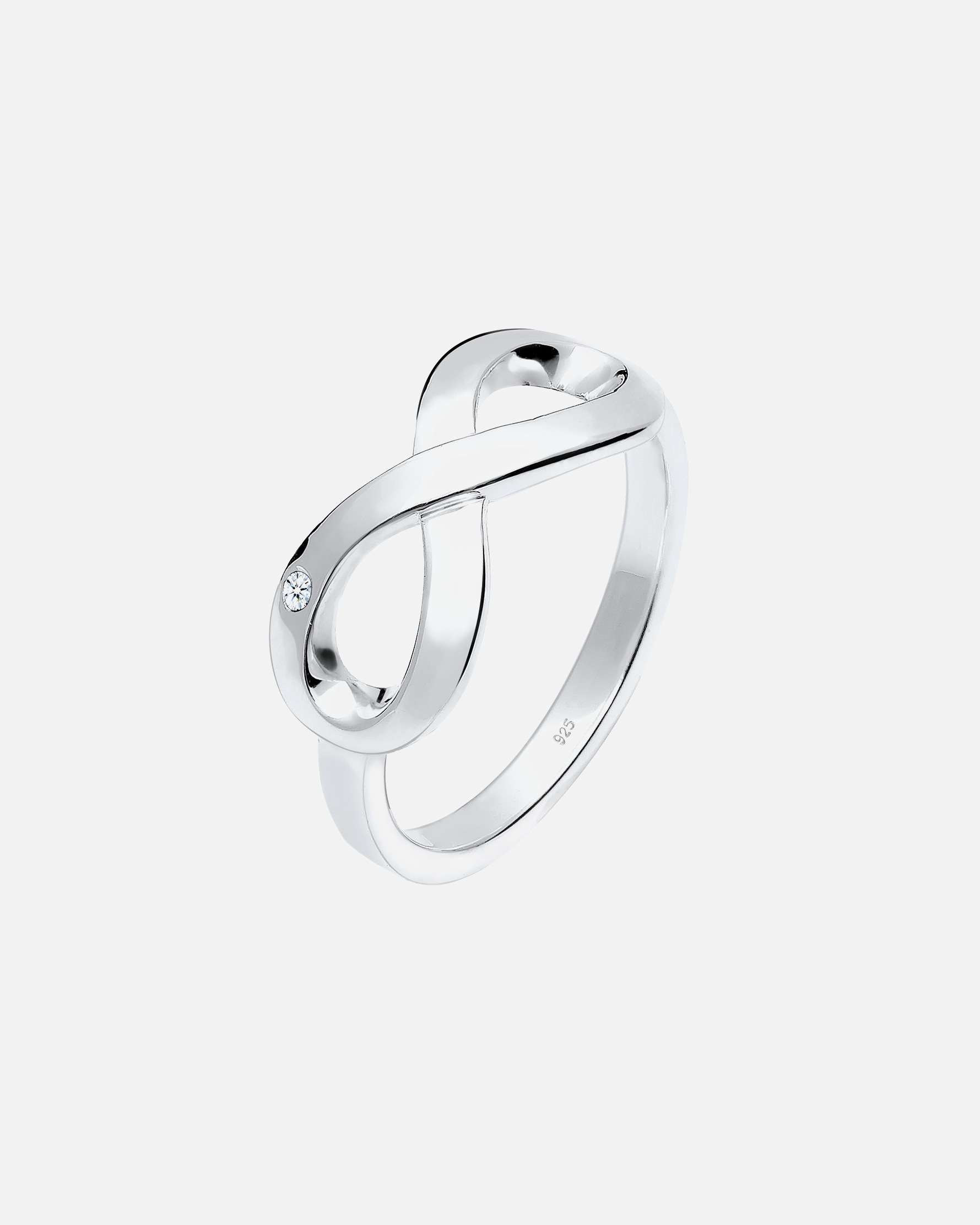 Elli DIAMONDS ženski simbol beskonačnosti s dijamantom (0,015 ct.) od 925 sterling srebra