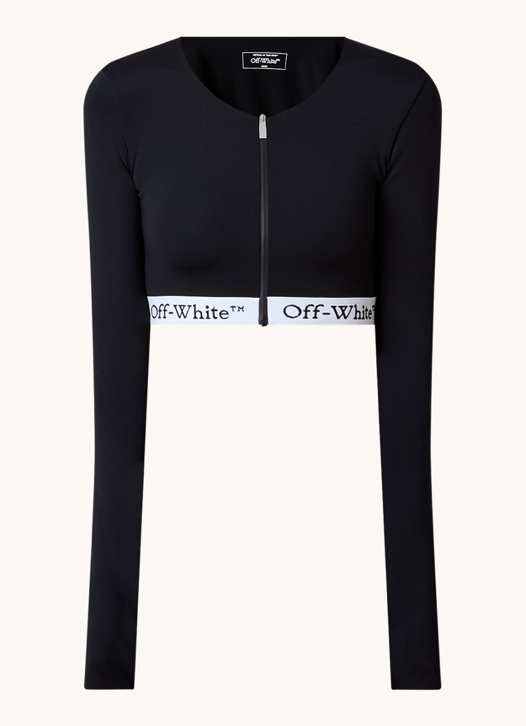 Off-White Crop-topp med logobånd