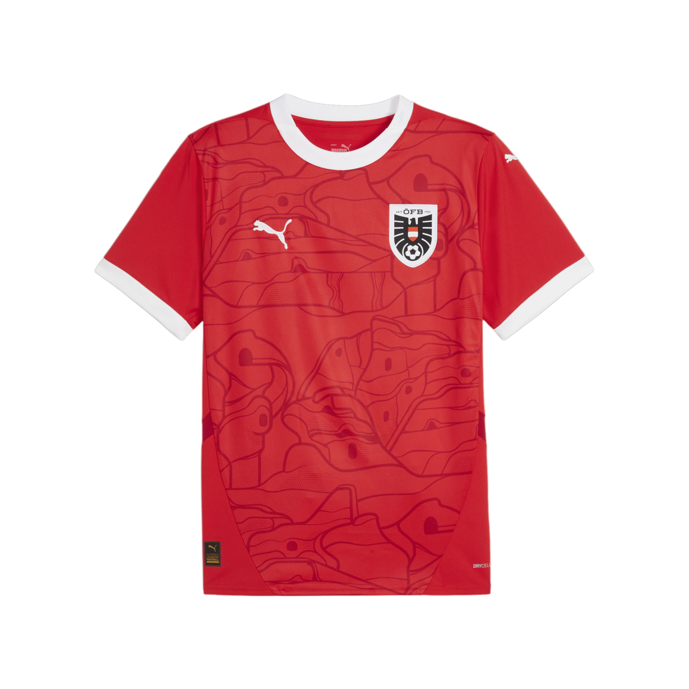 PUMA Österreich Trikot Home EM 2024 Rot F01