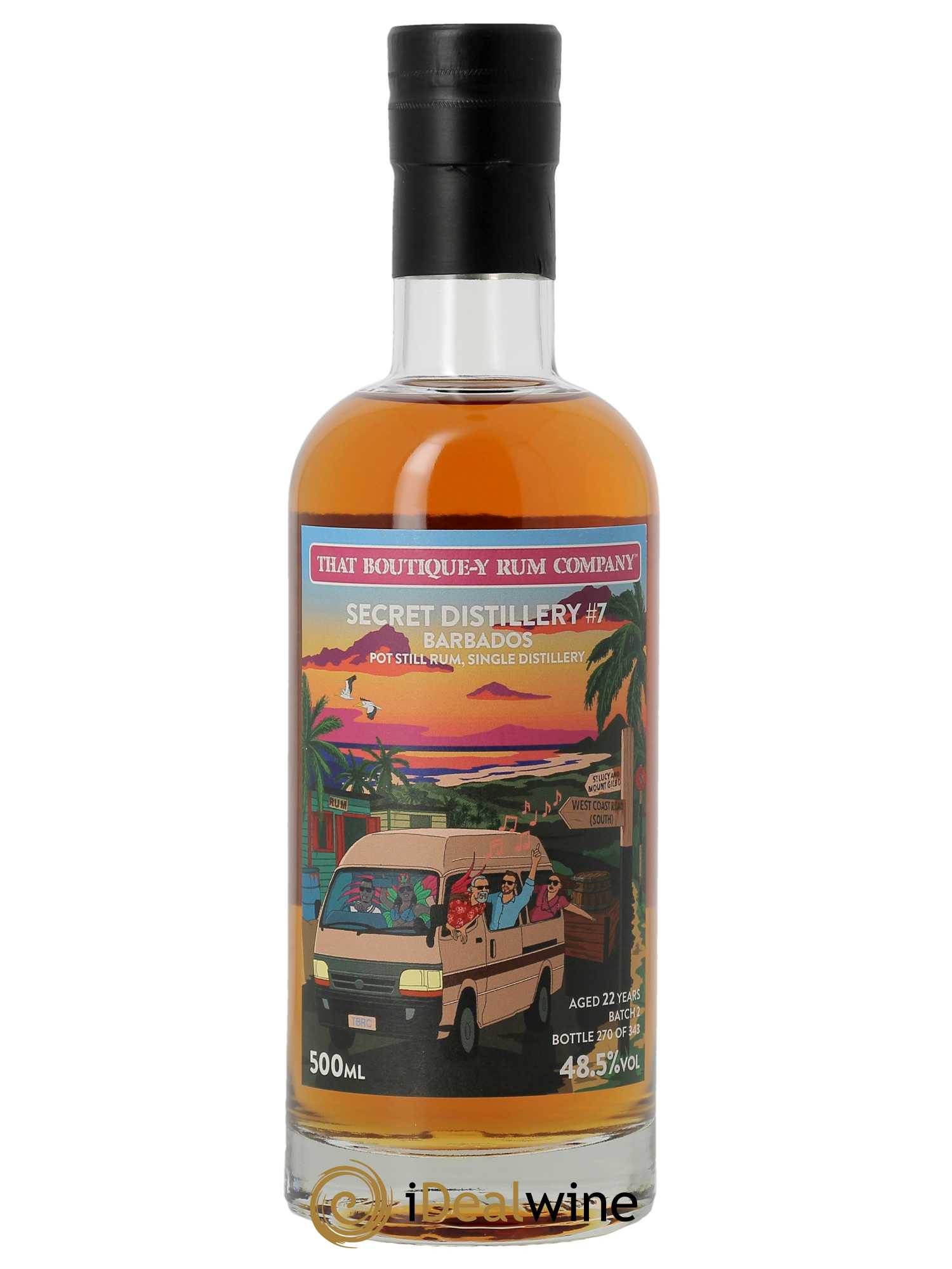 Rhum Barbados 22 ans Secret Distillery TBYWC   - Lot de 1 Bouteille