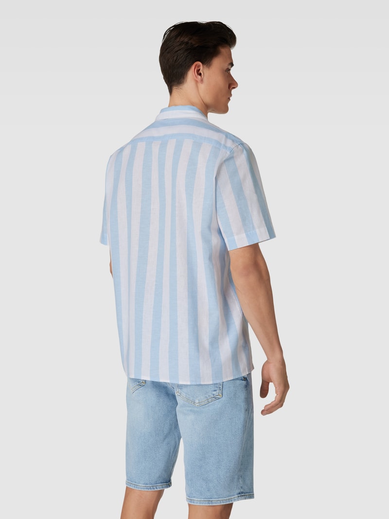 Freizeithemd mit Streifenmuster in bleu