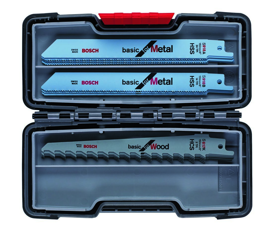 Bosch Blue Accessories 2607010901 Tigersågbladssats för trä och metall Basic 15 delar i låda