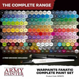 The Army Painter:  Warpaints Fanatic - Complete Paint Set (216 x 18ml)
