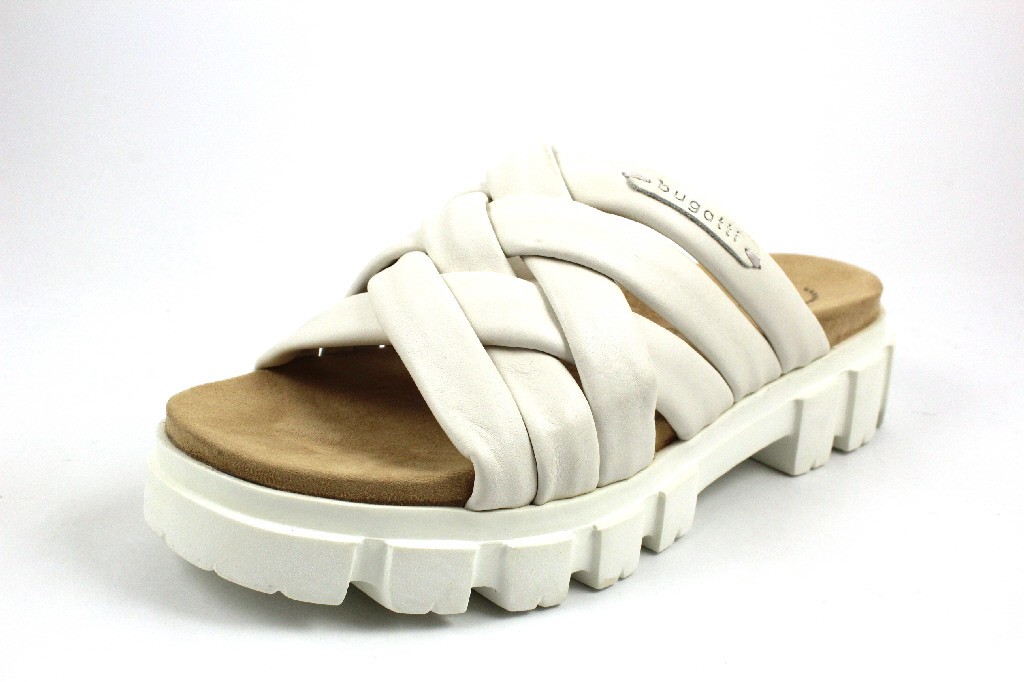 BUGATTI Klassische Sandalen weiss white