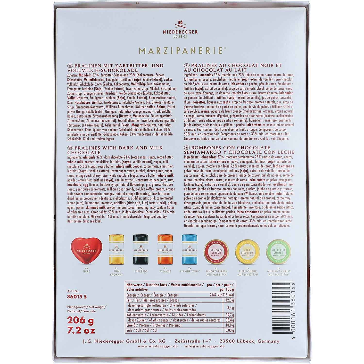 Niederegger Marzipanerie 206g