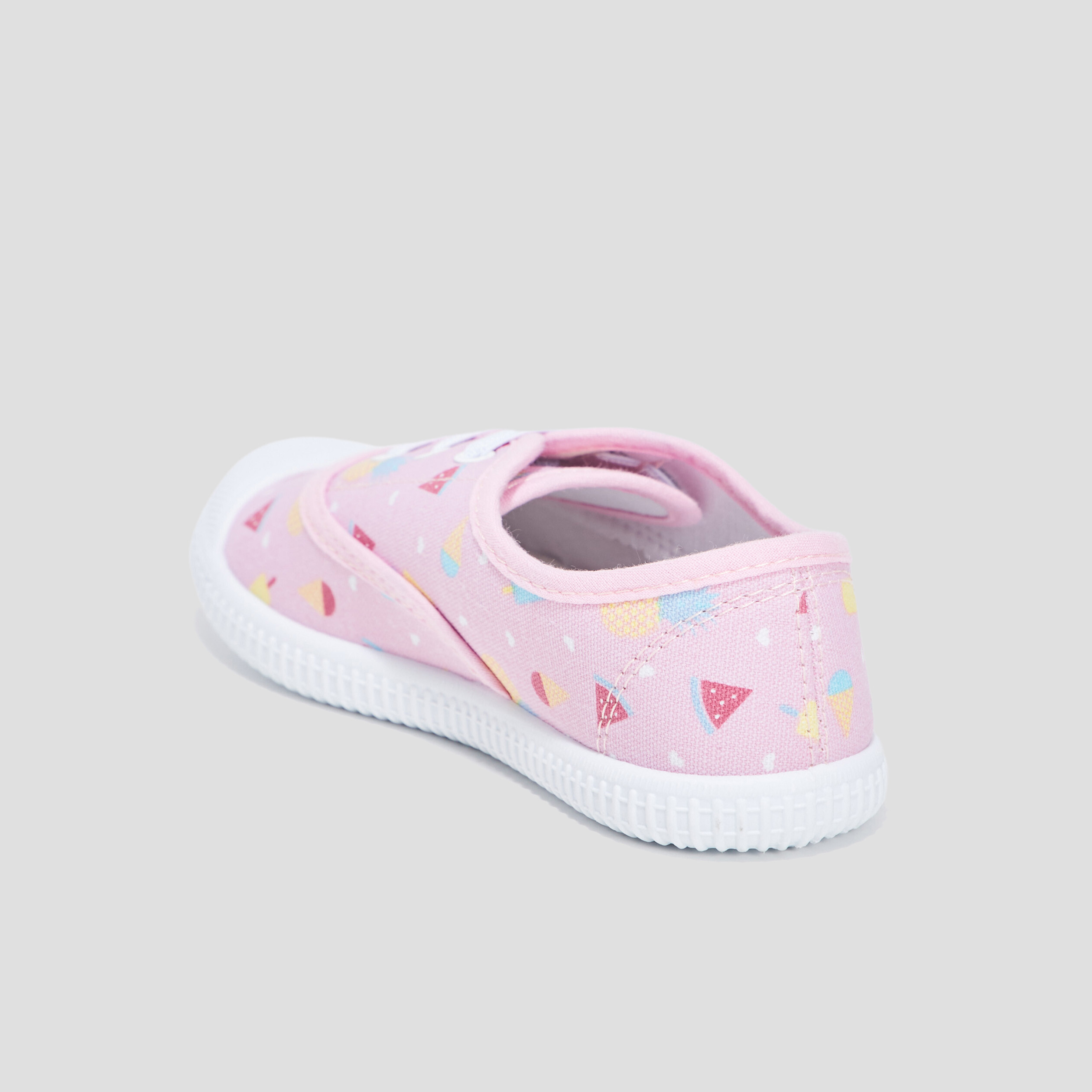 Tennis en toile à lacets rose fille | La Halle