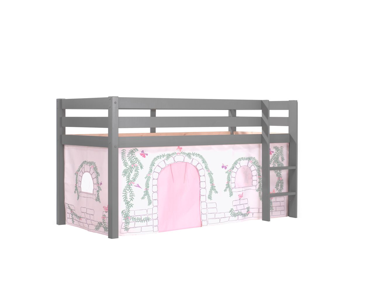 VIPACK Spielbett Pino mit Textilset Vorhang 