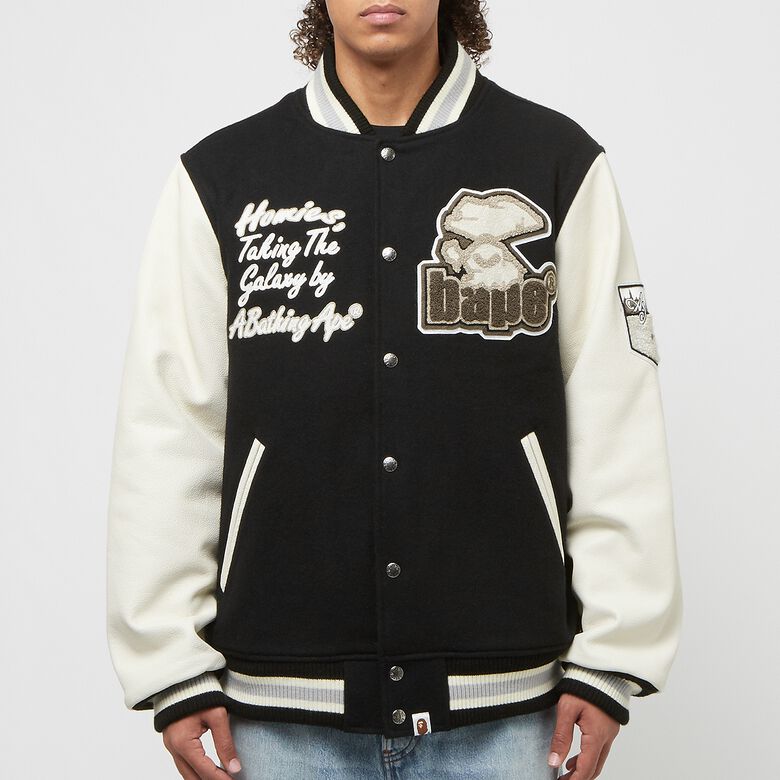 A Bathing Ape Varsity Jacket black