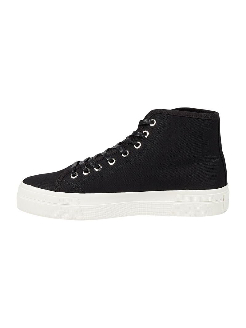 High Top Sneaker aus Canvas in schwarz