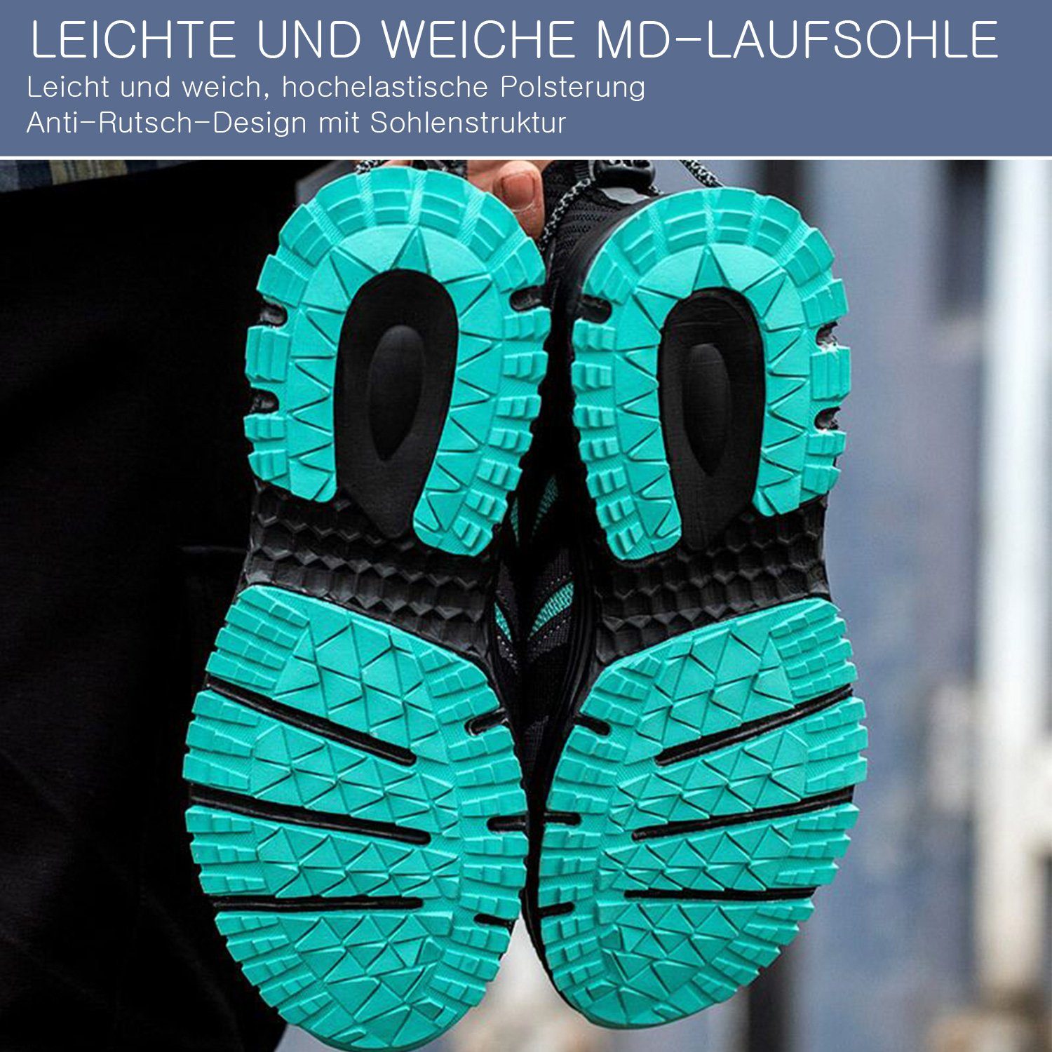 TOPMELON Sicherheitsschuh S3 Stahlkappenschuhe Stahlkappe Arbeitsschuh