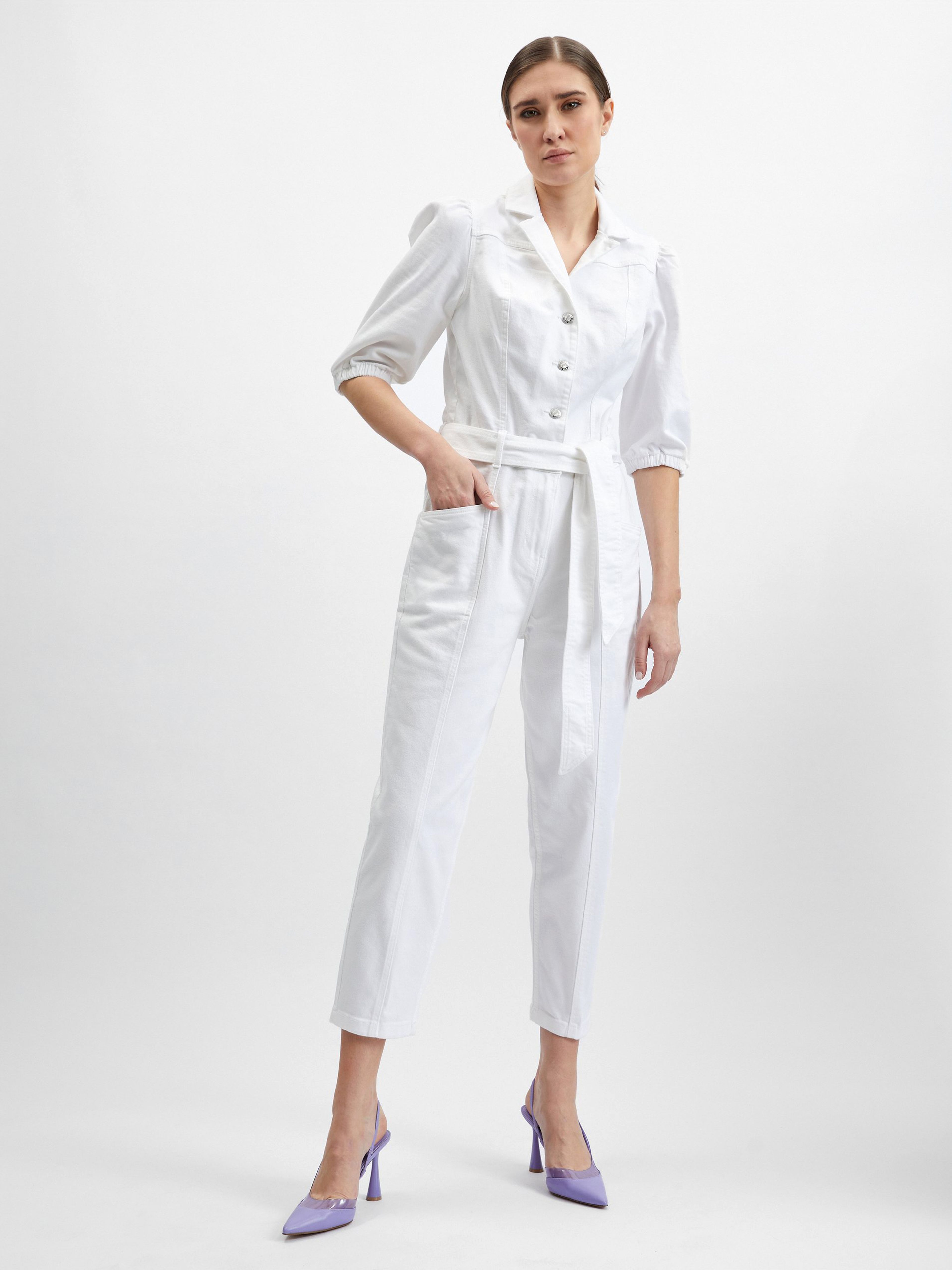 Weißer Denim-Overall für Damen ORSAY