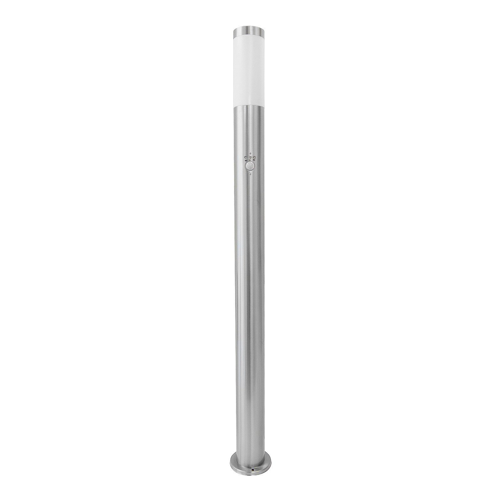 Grafner Gartenleuchte Grafner® 110cm Edelstahl Wegleuchte mit Bewegungsmelder WL10191, ohne Leuchtmittel, Sockel Ø 11 cm, Abmessungen: Höhe 110 cm, Ø 7,7 cm, Bewegungsmelder