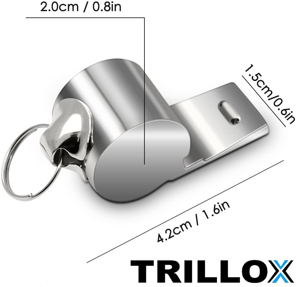 MAVURA Trillerpfeife TRILLOX Trillerpfeife Set Schiedsrichterpfeife Metall, Notfallpfeife Trainingspfeife Signalpfeife [2er Set]