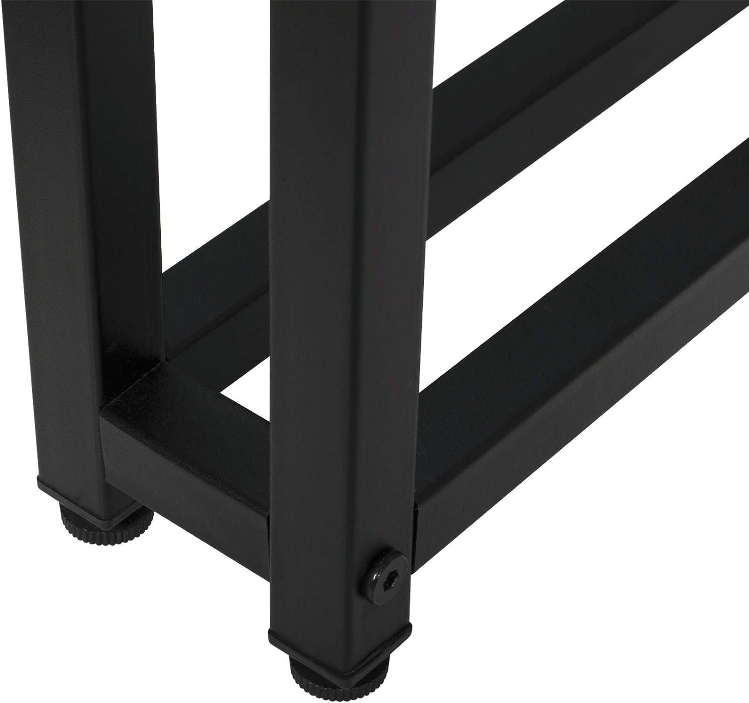 Woltu Bartisch (1-St), Bartisch mit 2 Ablagefläche aus Metallgestell & MDF
