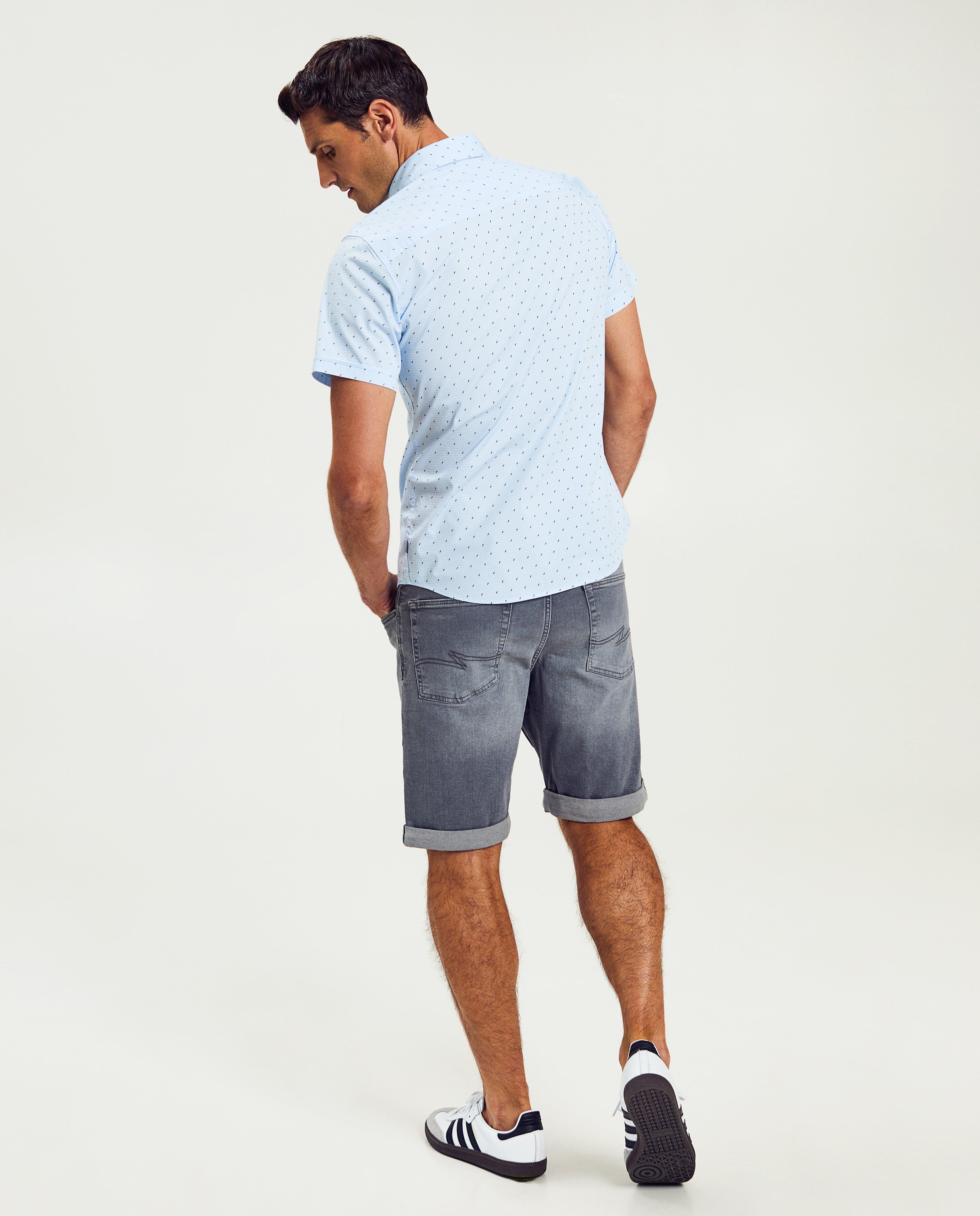 S. Oliver mintás ing, slim fit, világoskék