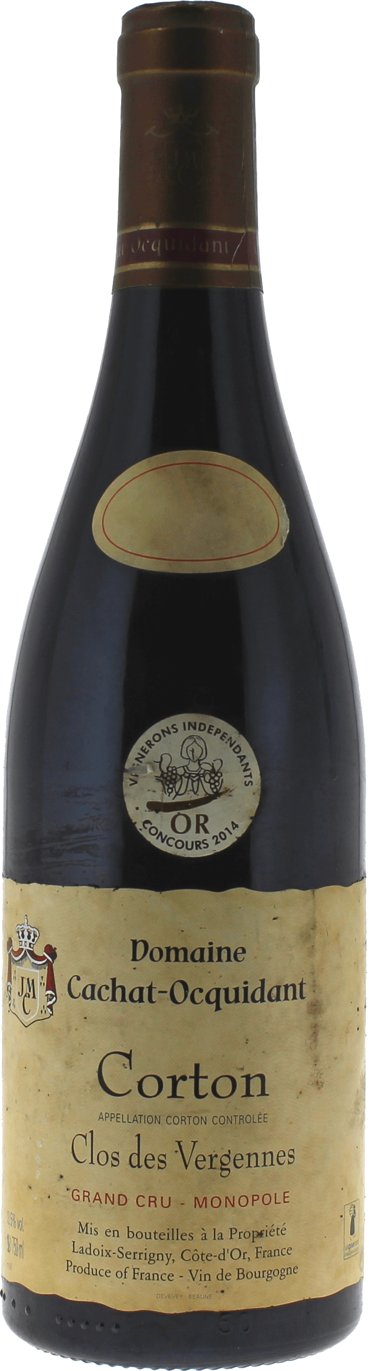Corton grand cru clos des vergennes monopole 2012