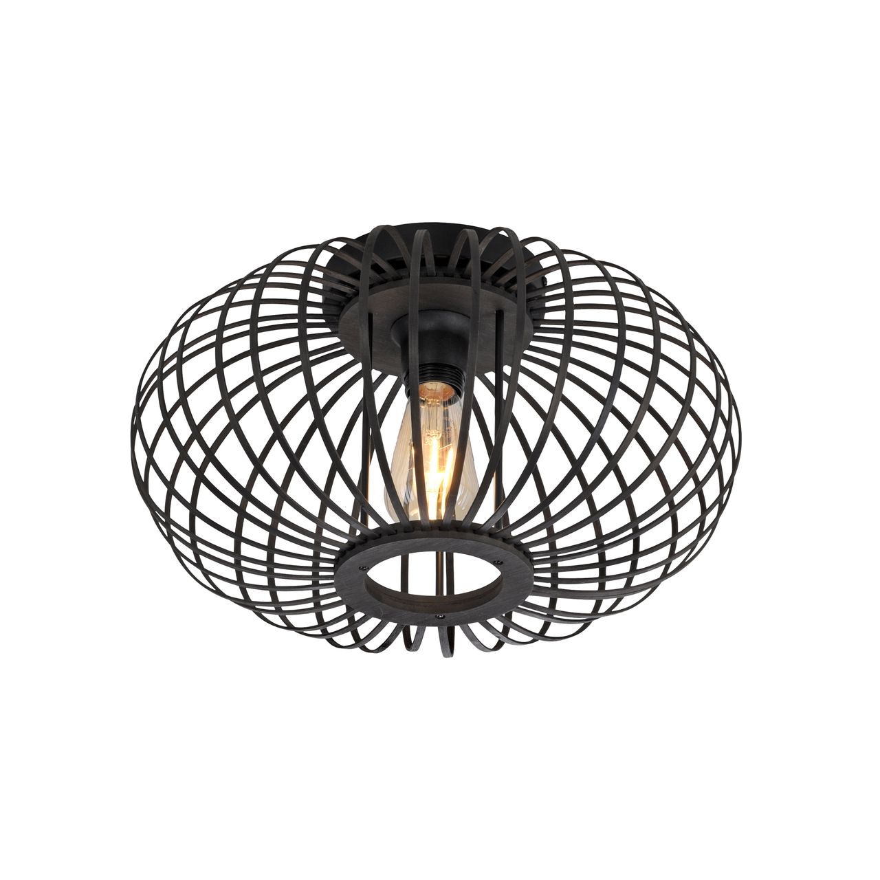 JUST LIGHT LeuchtenDirekt Deckenleuchte RACCOON,, 1xE27 max. 40 Watt exkl., Innenleuchte, IP20 Bambus