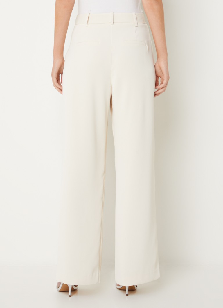 Pantaloni cu talie înaltă, lați, cu detalii plisate, model Harrie de la French Connection.