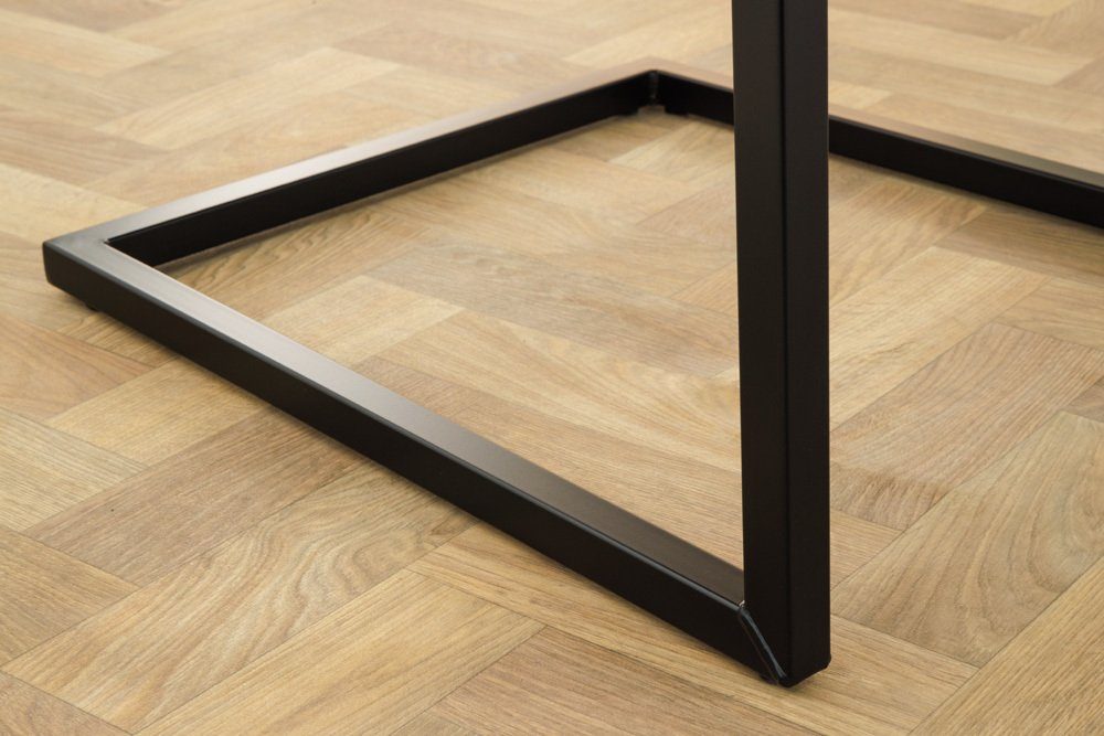 riess-ambiente Freischwinger LOFT vintage grau / schwarz (Einzelartikel, 1 St), Esszimmer · Microfaser · Metall · mit Armlehne · Industrial