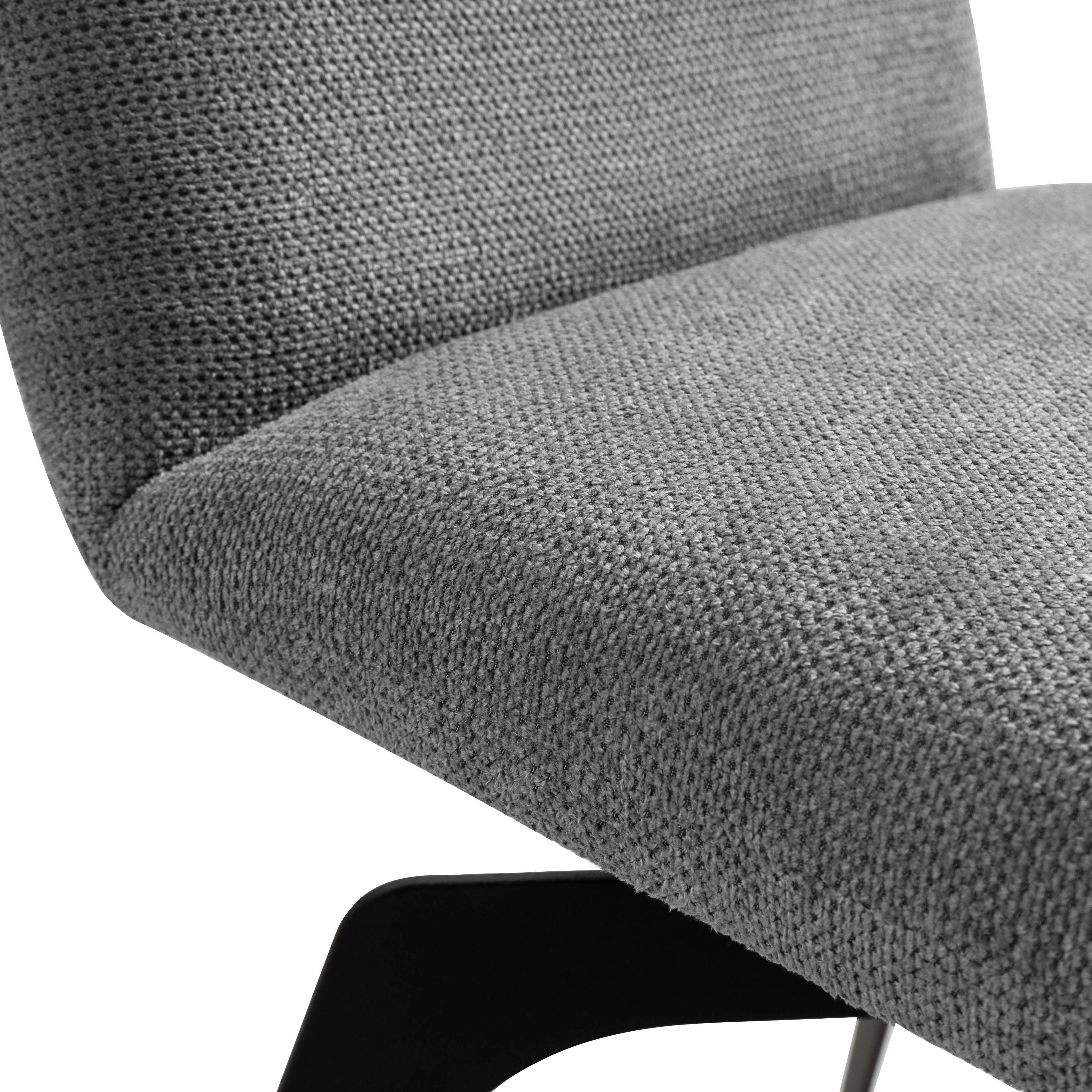 Home affaire Polsterstuhl Erin (Set, 1 St), mit Bezug aus Strukturstoff und Metallgestell