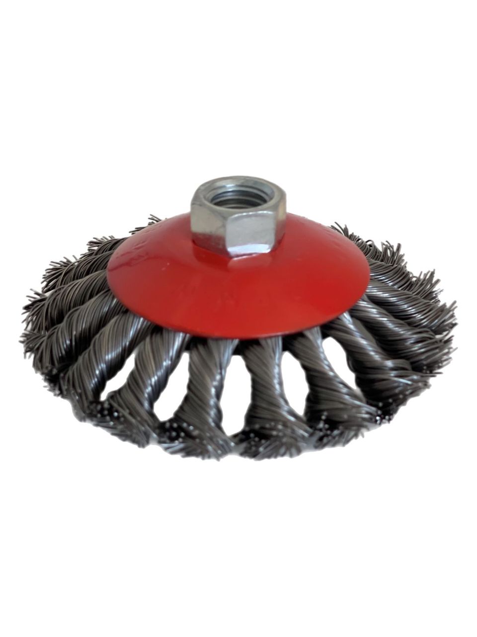Vago-Tools Kegelbürsten Drahtbürste 115mm Bürste gezopft Winkelschleifer Flex 24x