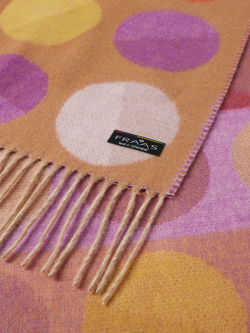 Schal mit Allover-Muster Modell 'Cashmink' in aubergine