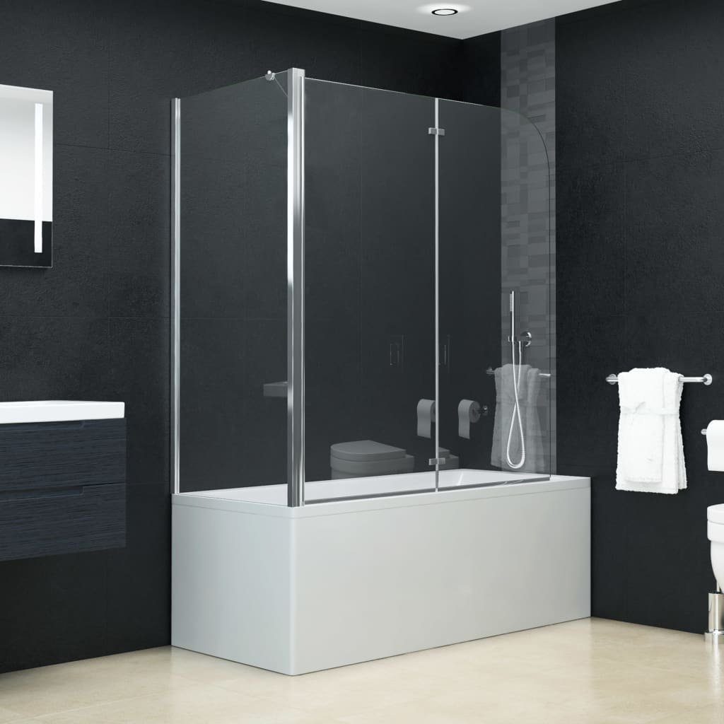 DOTMALL Badewannenaufsatz Einscheibensicherheitsglas, (2-fach), Faltbar,L x B x H: 120x68x130 cm