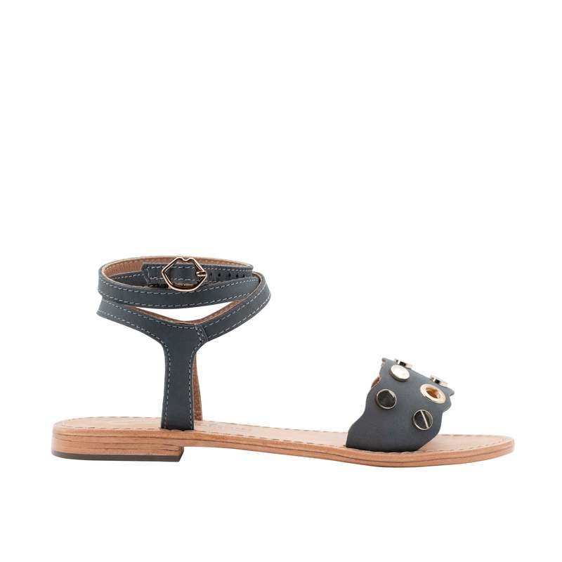 Sandales en cuir Sophie Gris Charbonneux