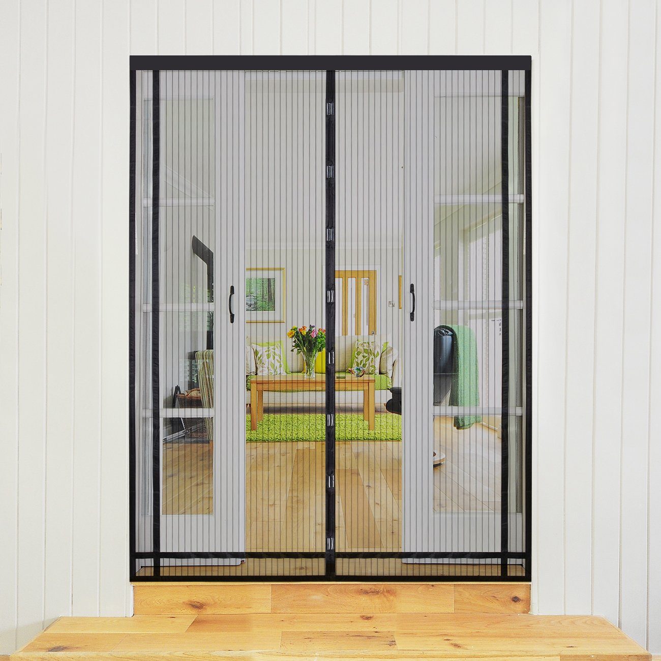 Sekey Insektenschutz-Tür Magnet Fliegengitter Tür Zuschneidbar, Türvorhang ohne Bohren, 230x160cm für Balkontür, Kellertür, Terrassentür durch