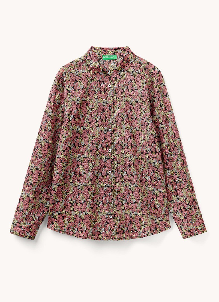 Benetton  Blouse met print en stretch