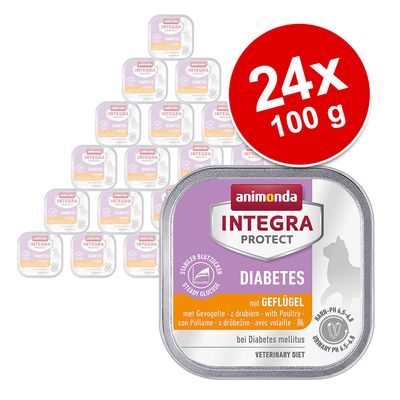 Sparpaket Animonda Integra Protect Adult Diabetes Schale 24 x 100 g