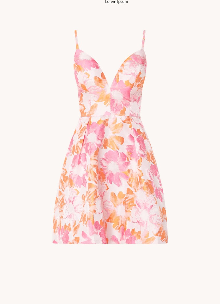 Chi Chi London  Floral mini jurk met bloemenprint en steekzakken