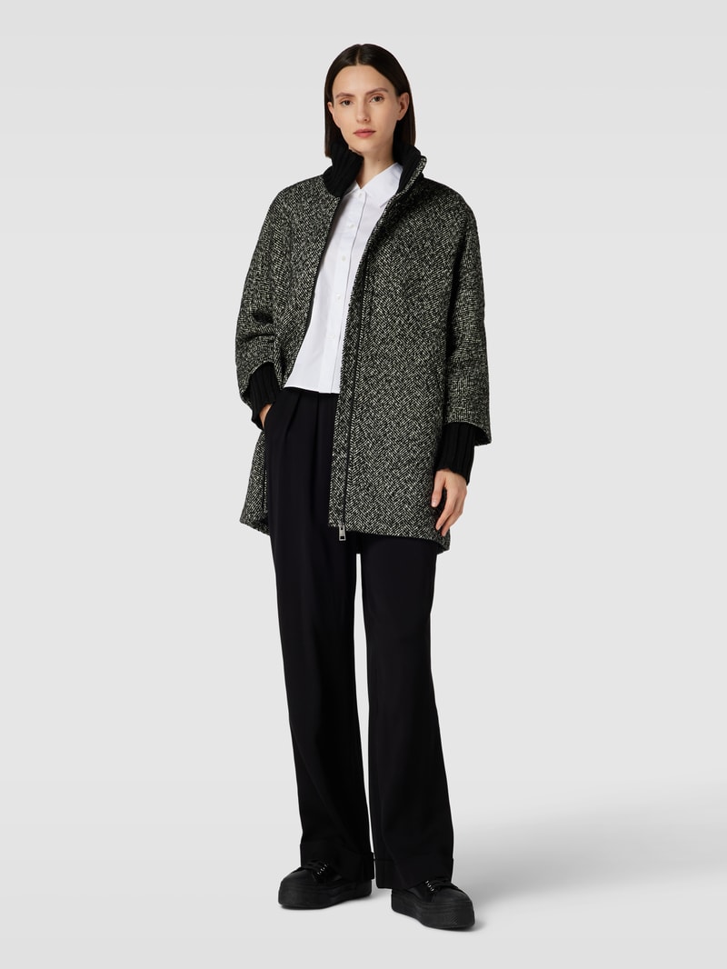 Jacke mit Strickarm in schwarz